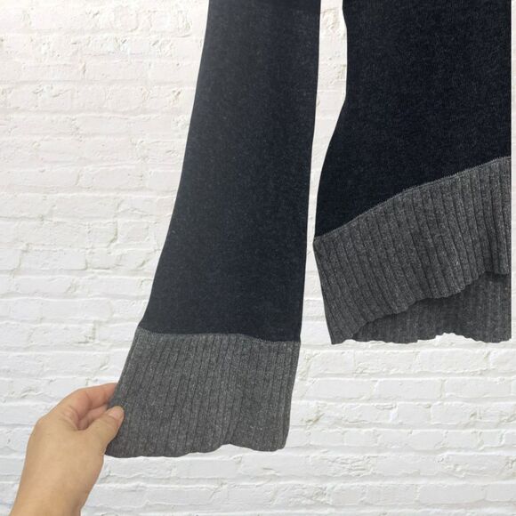 Maria Cher Sweater 1/US S Black Gray Colorblock Angora Wool Cowl Neck Argentina - Picture 9 of 16